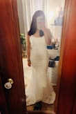 The dress is gorgeous and sexy. A little tight on the hips, it's hard to walk. I suggest you size up. - Joy C.