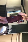 I ordered a size large based on the fitting guide. It was pretty snug and rode up. I traded it in for an XL and it's a tad too big, but much better. It doesn't ride up. Photos are of each size. Sorry if the photos are sideways, it's not letting me fix that. - Anwen J.