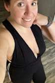I love this jumpsuit! I bought it for a bachelorette party. The only downside was the top part needed to be really tight or needed to use fashion tape as I was afraid of the girls falling out. It was very sexy in the front! Hope to be able to wear it again for another occasion. Fits TTS, has pockets but I never used them. - Nadia M.