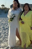 I went to a few bridal shops and tried on a few dresses, they were too heavy and expensive. I ordered a couple dresses from Amazon, and after waiting two weeks I got a message that the order could not be fulfill because the dresses were on back order. I ordered one from another bridal site and it came in but looked like a costume, cheaply made. I had 4 days to find my dress before my wedding, luckily I somehow came across Lulus website, I had never heard of it but took a chance on it anyway. I ordered it on Wednesday and was delivered over night. Excellent quality. Very well made. Good material, extremely comfortable, not too light nor too heavy. Perfect for a beach wedding. Had a few alterations to make it the perfect dress for me. Lowered the neck line and added a slit down my thigh to give it a little extra elegance. - Silvia A.
