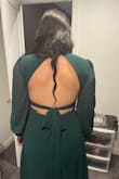 First time ordering and was a bit worried that the material would be see trough or flimsy, but I was wrong!! 

So happy very nice material, the color is stunning and I can't wait to wear it as a wedding guest dress. 
It's sexy, but yet covered enough and classy! 10/10 would recommend! 
Can't wait to order more! - Sharon H.