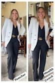 I recently lost 50lbs and needed a new classic black jumpsuit! Everyone should own one! Mine was way too big! I ordered this one and fell in love! This one is sooo good! I would definitely recommend for anyone! If you want to lose weight and get healthy find me on FB @Teresa Tree! I got so many compliments! So comfy! Pair with a Gucci belt and a nice blazer for a classy look! - Teresa S.