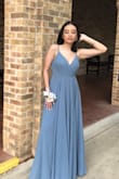 Wore this as my prom dress and everyone absolutely loved it!!! I got so many compliments. It fits a bit loose but very comfortable. It's very long so all my shorts gals would have to get it tailored but other than that it's perfect. - Andrea P.