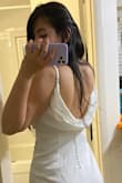 It looks like the pictures, it little long but is because I'm short too so, the fabric looks really nice - Karol B.