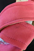 Cute and soft material but they came dirty. They were too large anyways but I would've returned them for how dirty they came. Also more of a hot pink than a coral. - Alissa Z.