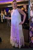 This dress was soooo comfortable. I loved the length as it was floor length with the moccasins I wore. I originally ordered the large, but it fit quite big under my arms.  Luckily, I had time to order the medium & it was absolutely perfect, the material is so soft & I wouldn't change a thing! - Tatum W.