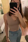 Great too for high-waisted pants. Something I don't usually wear but it is really flattering and a fun going out top. - Emily K.