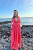 My daughter fell in love with this dress and chose it for her high school prom. It fit her perfectly and she looked absolutely beautiful in it for pre-prom pictures at the beach. Unfortunately, twenty minutes into prom one of the straps came undone from the dress. My daughter spent the rest of the evening with one strap safety pinned to the dress, hoping that the other strap would hold. We have purchased many dresses and other items of clothing from Lulus over the years and have always been very happy with the quality. Sadly we can't say the same for this dress. If you buy this dress make sure to check the sewing on the straps where they attach to the dress (hers let go in the front but I would check the back as well) in order to avoid a wardrobe mishap like my daughter experienced. - Edie R.