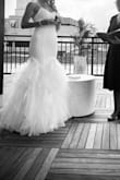 FIRST, getting my wedding dress from Lulus was the best experience all around - I ordered maybe 10 dresses to try and return for free over the span of a few months. Almost all of them were an impressive quality and each time I tried one I wondered why anyone would ever buy from a bridal boutique when they could order from Lulus for a fraction of the price. I will recommend Lulus to every bride-to-be that I know. 
SECOND, this dress itself was magic. Well-constructed, fit well, so much fun. It folded a bit around the waist but was not terribly noticeable and probably unavoidable depending on how you're moving. LOVED it. - Courtney C.