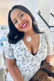 I wore this dress for a spring dinner. I got a lot of compliments. It fits right, although the inside part of the dress was a little too tight on my hips - Rocio V.