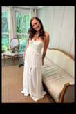 Bought this for my wedding elopement that took place in a botanical garden. The dress was PERFECT. And very slimming!! My weight is estimated as right now I fluctuate between 165-175, and I don't know my exact hip/wait dimensions so I put my normal "size 12 jeans" from American eagle size chart listing. I didn't need any alterations. - Gabrielle F.