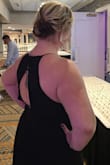 I absolutely love this dress. I just wore it to a Gala and got so many compliments! I would buy it again and again. Material is well made and it flows so nicely when I walk. Very flattering with a larger bust and the open back still works with a strapless bra if the band sits low. - Kira W.