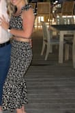 I wore this as a guest to a wedding event and loved it! It's very comfortable and is great material. It runs a little large but I'm on the shorter side so definitely keep height in mind when ordering. Great outfit for the formal or casual events! - Jamie D.