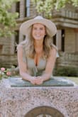 Lovely hat - perfect for some springtime photos! You can adjust the size which helps a lot. - Kat L.