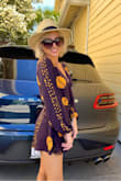 Love this Romper's beautiful colors, it's perfect but it's a little short in the XS. - Julie H.