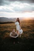 I bought this dress for my engagement photos. I was really scared to order this dress because there was only a small left. According to the size chart I was a medium. (Which is what I normally get) The small fit perfect! I did not think it ran small at all. I'm 5'6", 135lbs, and wear a size 4 in jeans. - Hannah M.