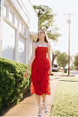 I love it!!! So cute and fits perfectly not to mention it got here quickly too. Looks just as the picture does. I used it for some graduation photos and it's just so pretty. We call the Vanessa Hudgins dress because it reminds us of her. It's a little flowy but nothing too crazy and I dont worry about anyone being a looky lol with it - Coralynn C.