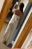This jumpsuit is going to be perfect for either brunch at my bach party or maybe for my bridal shower. The material is thick but comfortable. Legs are very long like other reviews have mentioned which was surprising as most things are too short on me. - Megan B.