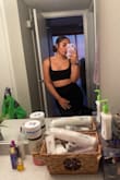 I was honestly nervous about getting the medium because I thought it was going to be too tight but it fit great! Not too loose and definitely not too tight. The material is stretchy and super comfy. Probably gonna end up ordering in different colors too! - Kayla H.