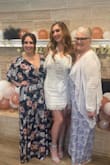 I wore these beautiful heels for my bridal shower! The color is exactly as pictured and so beautiful. I received so many compliments on them. I am a size 6.5 and the 6.5's fit just right. I have to be honest though, as these don't have any kind of platform, my feet did start to get sore after a few hours... However, that may not be the case for everyone as that is just how my feet work with heels at almost 40 years old, lol! I would definitely recommend these as your pop of color or "something blue"! - Leila S.