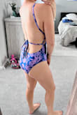 So cute! I can't wait to wear! The colors are amazing. Sexy without showing too much. I love the open back. Barely cheeky, good coverage. I ordered a size M & it fits perfect. - Laura B.