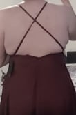 I love this dress. The fit isn't perfect though. I would classify my body style as an inverted triangle. The waistline of the dress hits just above my natural waistline so its doesn't zip all the way. However, if I sized up I feel like it would be way too big in the chest area. I have to get it altered as its too long for me anyways so I hope they can do something with the zipper. - Sarah K.