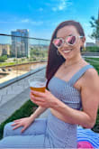 I was worried when this arrived. Its a very thin piece but it worked out great. Its the perfect light weight material for hot summer days. Not see through. The top does run a little small. You really dont even have the option to wear a bra because the bottom band is too small. Thankfully its supportive enough you cant even tell though. Got tons of compliments.  Looked forward to wearing this all summer - Cassie R.