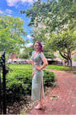 This dress truly does fit like a glove. It's got great compression to it and the way the fabric sits is very figure flattering.  It's very comfortable and airy. I dressed it up this time but definitely look forward to also dressing it down for errands with low sneakers or Sandals at the beach. The color is gorgeous. Definitely look forward to wearing this for many years. - Cassie R.