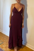 Very pretty dress! It's super flattering, the straps and back are adjustable, so you can get the right fit for your body! The dress is pretty long (I'm 5"8) but it should be perfect with heels! - Adriana T.