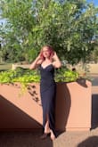 The dress was true to size and felt great to be in. even though I am short and it's a long dress it was great! - Emerald C.