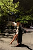 After freaking out because I didn't have a grad dress, I chose this one and it's great. Nice material and it wasn't too short, which was a concern of mine. My only complaint is that the waist was too big, so I had to pin it up to show my figure without bagginess. I was told by a woman on the street that she loved it when I went to my grad dinner! Overall, I'd recommend, but be conscious of measurements if you have a smaller waist and want something that fits quickly. - 424 P.