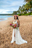 This dress was everything I could've hoped for on my beach wedding day. It was a bit long, so I had the length and straps altered a bit. I love the nude leotard underneath that gives the illusion of just wearing the lace and kept me cool on an 85-degree beach. This dress looks so much more expensive in person and I received so many compliments. I'm so happy with my entire wedding day look. - Tashika B.