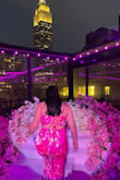 I LOVE this dress! Wore it for my birthday dinner and am still getting compliments. The only thing that was not ideal was the sequins are white on the back, so I kept smoothing them the right way so they would be pink. Not a deal-breaker at all just something to be aware of. - Megan H.