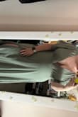 definitely a great wedding guest dress! the fabric feels heavy but not too heavy, just sturdy and well made. It's a bit large on me, but I'm happier with that than being too small, just gonna need B*** & dress tape! will definitely need it to be hemmed, but I am five feet tall so that makes sense. - Casey L.