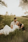 I absolutely love this dress & how it looks in my engagement photos! A dreamy boho dress for sure! Note: it's a tad see through but nothing some nude undergarments/spanks can't fix. - Madelyn M.