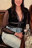 This bodysuit is perfect for a night out. It looks great. It';s sexy and classy! I love it!! - Auria H.