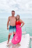 I wore this cover-up on a Catamaran ride from Cancun to Isla Mujeres. The excursion included stops for snorkeling, a private beach club, and shopping on the island. It was perfect because I could easily skip it on and off for each stop and I looked cute for all pictures! Couldn't ask for a better beach cover-up! - Carrie G.