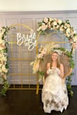 Gorgeous dress for my high tea bridal shower - looks so lovely draped when sitting down too!! I'm 5'4, 129lbs with a 29" waist and size M fit perfectly. - Lyndsay W.