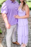 This dress was awesome!! Obsessed with the color and the waistline was very flattering! There isn't padding in the top portion so highly recommend sticky boobs, I did not have any so I got away with swimsuit pads but all in all, loved it! - AMANDA G.