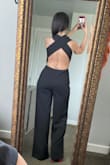 I took a gamble and ordered this cuz it is out of my comfort zone. I ordered a medium and it was just a little loose on my bust and shoulders. I have gotten tons of compliments on it. Definitely recommend for any kind of formal event. - Ilene R.