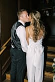 LOVE LOVE LOVE this jumpsuit. I changed into this for my wedding reception and got so many compliments! The bow adds such a cute detail and it was SO comfortable. I was able to dance the night away without worrying about my long dress. BUY IT! - Kristie K.
