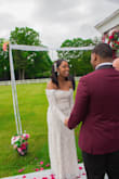 I was nervous at first about ordering my dress from this website, as it was my first time and it's an important detail of my wedding. I finally got the nerve to order it and it came within two days, I tried it on and I got emotional bcuz it was beautiful. I definitely recommend this dress I absolutely love it!! I'm going to attach some pictures so you can see how it fit. It was fitting and loose and the same time. It's shapely but there's moving room. - Keimourah L.