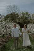 I wore this dress for my engagement shoot. I thought it was a perfect folk-style dress and loved how it looked. I received a lot of compliments too! I normally wear a S but I read that this dress ran small so I ordered a M and am glad I did. It was a good fit! - Mackenzie C.
