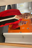 I'm a hairstylist so this a super fun blazer to look professional in. Very light weight and somewhat longer in the sleeve. - Toni M.