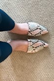 I read other reviews that said to order a size up and I took their advice. Worked great! I'm normally an 8.5. I got a 9. I don't have to jam my toes in just to prevent my heels from falling off. Perfect for wearing with spring neutrals for work. Walked to the bus in them and everything! - Jordan L.