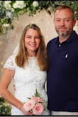 I wore this for my vow renewal in Vegas and it was stunning! It was a little snug on my D chest but the snug fit the Vegas vibe, for sure. :) It's such nice quality.
My daughter wore it for senior pics and loved it too. - Keri M.