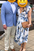 If you're hesitant -just buy this dress!! It's as beautiful in person as it is on the site. Vibrant dress, perfect for the derby or spring/summer wedding! Received many compliments. A downside to the dress is that it is very low cut. I ended up using tape and a safety pin which worked great. Originally I ordered a large after carefully reading reviews. While it fit, there was too much extra fabric from the waist/wrap that I didn't think it flowed as elegant as it should. This was my first Lulus purchase and customer service was great. I did an exchange and was able to have both dresses at the same time to see which fit best. I went w/ medium even tho the waist was tighter-it felt/looked nicer than the other. - Kimberly Q.