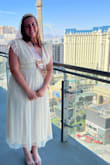 This dress was absolutely perfect! It's so beautiful and looks exactly as advertised. I wore it to my bridal shower and couldn't be happier with how I looked because of this dress. I recommend 100%! - Brooke F.