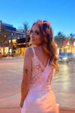 Wore this for a fancy dinner at my bachelorette party and I got a ton of compliments on it. The back is see through and adorable! Overall super comfy and nice material! - Madison F.