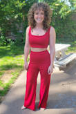 This set is everything you would want to feel comfortable yet sexy and I received so many compliments! It has the look of a tailored, fitted pants but is made of a thick and stretchy material so it doesn't pinch or dig into your waist, which is what I want when I'm wearing a crop top. I am often in-between sizes and went with the M in this as the small was a little too tight on the bottom half (thanks soccer thighs!). This set may run a tad bit smaller than other Lulu's items. This is a great option for us girls that have a more athletic lower half. Definitely would recommend and I want another excuse to wear it again! - Andrea P.